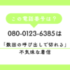 080-0123-6385からの執拗な着信にお困りですか？太陽光・電力勧誘の自動音声アンケートが正体です。数回で切れる不気味な理由や「闇名簿」流出リスク、特商法を用いた最強の断り方まで、100万PVの専門サイトが徹底解説。